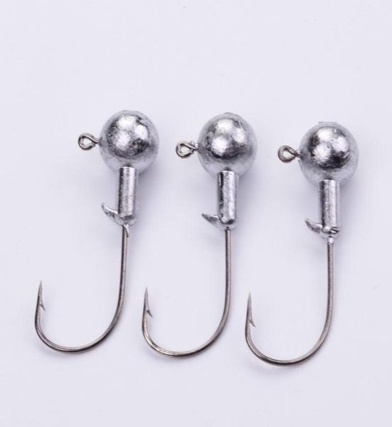

2019 5 psclot new 1g3g5g55g10g lead head hook jigs bait fishing hooks for soft lure fishing tackle2219870