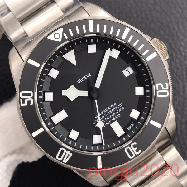 

u1 aaa tudors luxury automatic mechanical mens watch ceramic bezel swiss watch bronze series sapphire luminous geneve watches men large dial, Slivery;brown