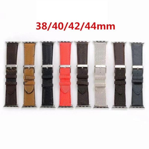 

2021 new luxury designer leather strap for apple watch band 44 mm 40mm iwatch band 38mm 42mm watchband bracelet apple watch series3695135, Black;brown