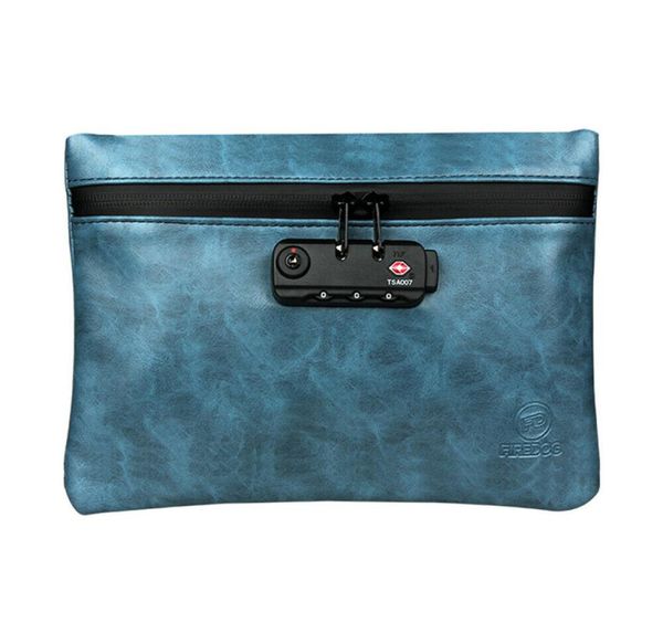 

10pcs smoking smell proof bag leather tobacco pouch with combination lock for herb odor proof stash container case storage waterpr4083133
