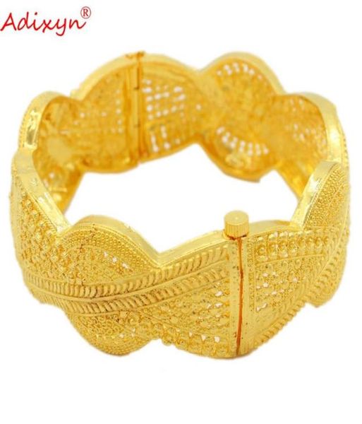 

adixyn can open24k gold color dubai bangles jewellery african ethiopian bracelets for women wedding jewelry party gifts n12071 b7785017, Black