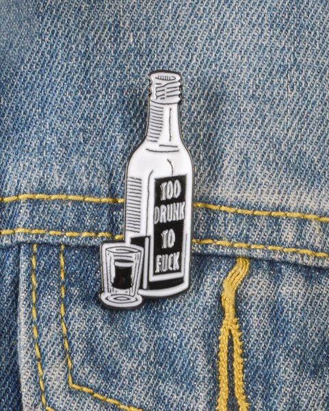 

wine bottle wine glass special cartoon brooch creative lapels denim coat badge gift for man homemade1496796, Gray