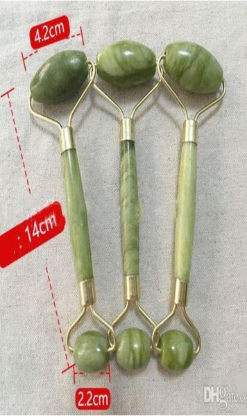 

health natural facial beauty massage tool jade roller face thin massager face lose weight beauty care roller tool 100 pcs dhl2120863