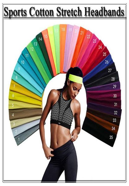 

2019 cotton stretch headbands yoga hair band softball sports sweatband elastic sports3737793