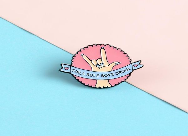 

korean style fashionable brooch personalized clothing accessories cartoon launch love gesture women brooch pin badge brooch2979005, Gray