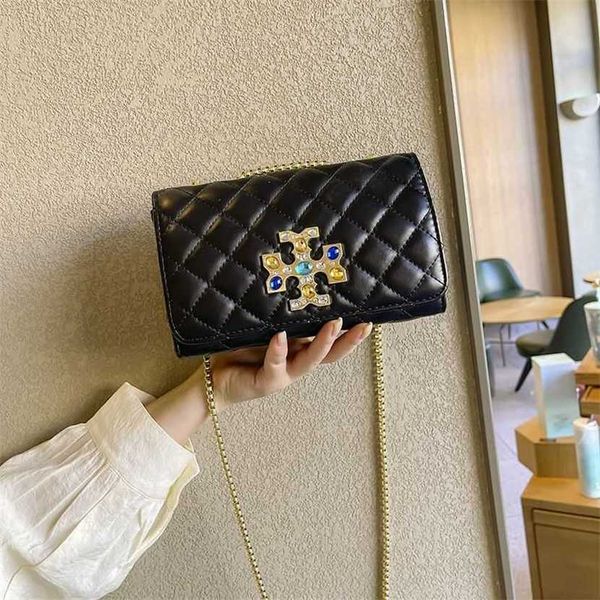 

designer bag 2023 hand light luxury niche autumn new trendy women's small wind diamond grid chain single shoulder crossbody for women