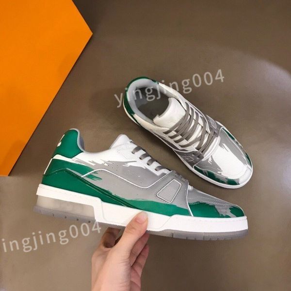 

2023 new luxurys men's trainers designer man's casual shoes quality men lace-up sneakers outdoor runing sport shoe fashion mens ba, Black