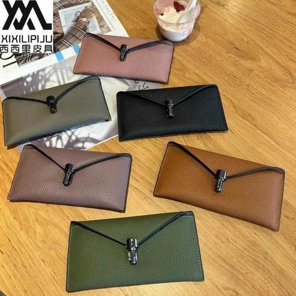 

new genuine leather dali pattern insert lock wallet with large capacity and multiple card positions for storing mobile phone tickets ultra t