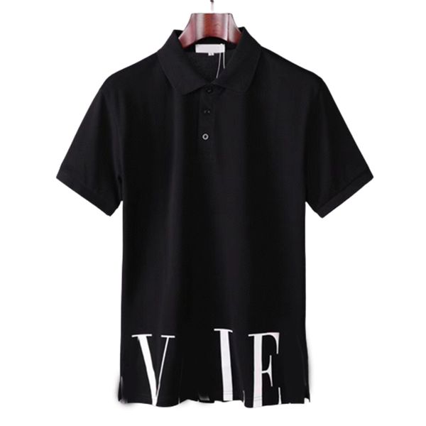 

mens polo shirts designer t shirt high street embroidery solid color lapel polos garter printing cottom clothing tees polos plus size badge, White;black
