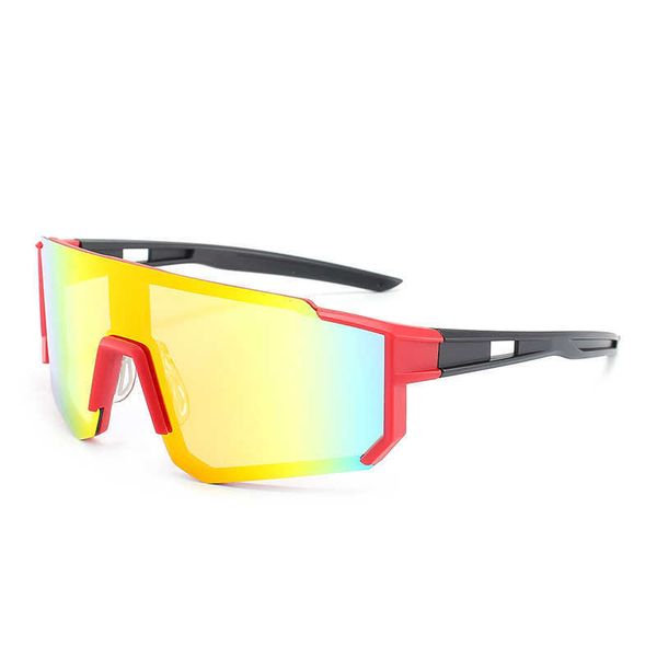 

2021 new cycling glasses outdoor sports real film plated men's and women's sunglasses 20212, White;black