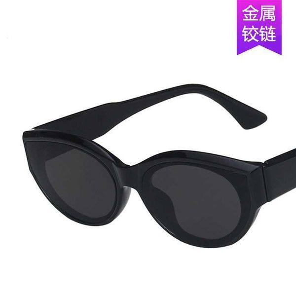 

personalized new hip-hop oval sunglasses street fashion sunglasses, White;black