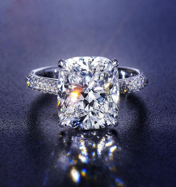 

real s925 sterling silver 2 carats moissanite with diamond ring for women fine anillos mujer silver 925 jewelry bizuteria rings5991763