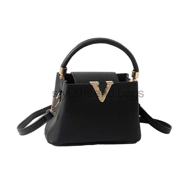 

stylisheendibags brand genuine leather women's totes fashion woman handbag layer cowhide one shoulder crossbody v home bag black white