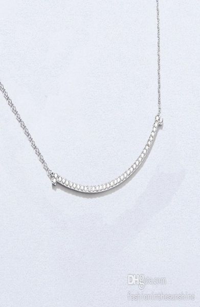 

fashion necklace designer jewelry love american pendants womens smile sterling silver rose glod platinum diamond chains necklaces 7372160