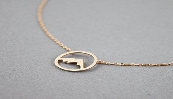 

rose gold range mountain necklace women simple jewelry bridesmaid gift stainless steel choker circle pendant collare femme 20202319530, Silver