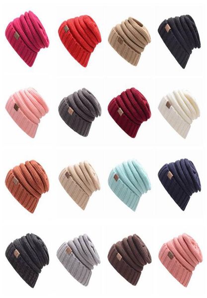 

cc knitted hats cc trendy winter beanie warm oversized chunky skull caps soft cable knit slouchy crochet hats outdoor hats 17 colo4755311