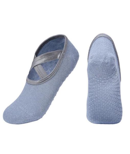 

breathable antifriction women yoga socks silicone dots non slip pilates ballet breathable sports dance exercis sock slippers 3477650, Black