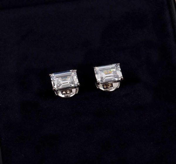 

s925 silver stud earring platinum color for women wedding jewelry gift have stamp charm engagement ps31848560837