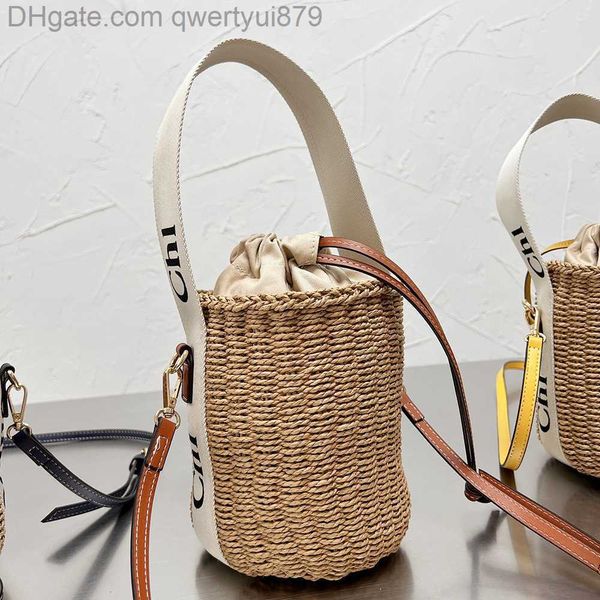 

drawstring mini summer vacation beach bags woven handbag basket women luxurys fashion designers female clutch classic girl handbags 18cm