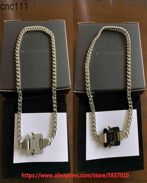 

2021 cubix chain necklace men women classic 1017 alyx 9sm necklaces signature metal buckle stainless steel colorfast8528027, Silver