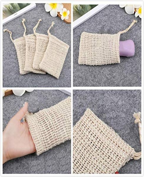 

fashion nice natural ramie shower exfoliator sponge pouch net comfortable bubble blister mesh soap saver foaming bag5119653