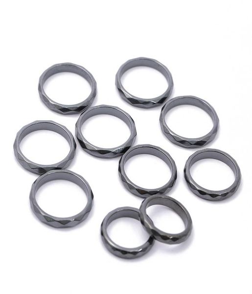 

no magnetic hematite ring 4mm wide mix 6 to 1301234569190761, Silver