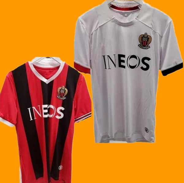 

23 24 ogc nice fc delort melou gouiri soccer jerseys 2023 2024 dolberg dante kamara atal atal kluivert stengs football shirts 666, White;black