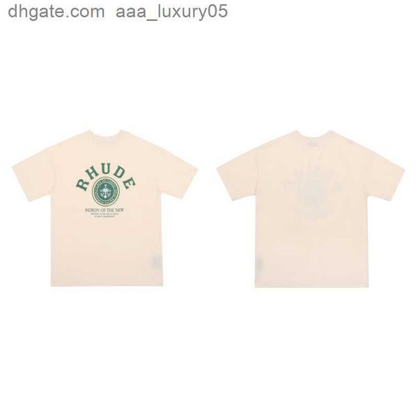 

designer fashion clothing tees tshirts manager's design print high street loose oversize couple trend brand rhude short sleeve t-shirt, White;black