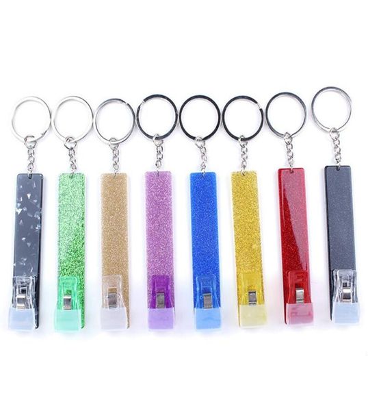 

acrylic card puller keychain pendant portable contactless grabber card keychains keyring8308392, Silver