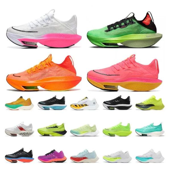 

new fashion offs zooms running shoes designer alpha fly next% 2 atomknit vaporfly zoomx white pink 2.0 dark green total orange hyper violet, Black