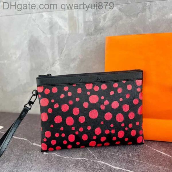 

clutch bags 5a designer bag famous brand fashion vintage red polkadot print ladies waterproof leather large capacity handbag