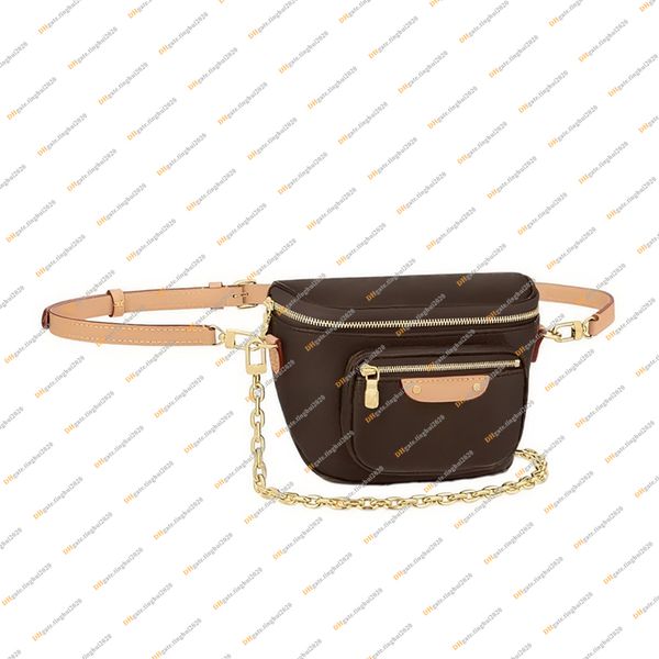 

ladies fashion casual designe luxury mini bumbag waist bags crossbody shoulder bag waist welt pocket mirror quality m82335 pouch purse