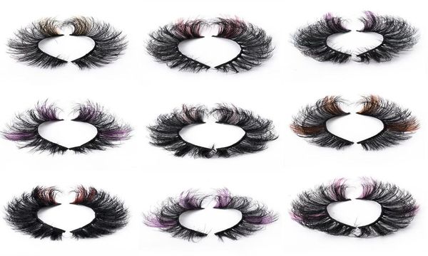 

colored false eyelashes 3d fluffy faux mink color eye lashes strip wipsy multicolored fake lash for daily christmas cosplay party 9541426
