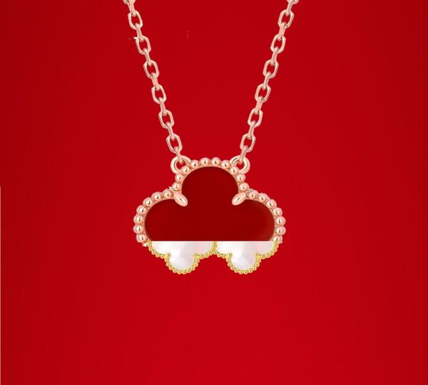 

fourleaf clover necklace women 18k color gold gold classic fashion gift box8051429, Silver