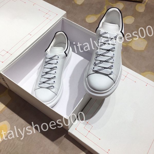 

new luxury designer men trainer causal shoes fashion brand woman leather lace up platform sole sneakers white black mens womens sizes 35-45