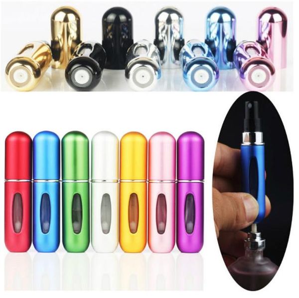 

whole bottom refilling perfume bottles atomizer 5ml portable deodorant essential oil bottles cosmetic container for travel3957229