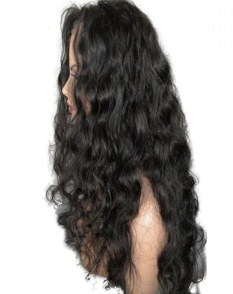 

black body wave synthetic lace front wigs with baby hair brown burgundy blonde glueless long wavy hair synthetic wigs for women7675422