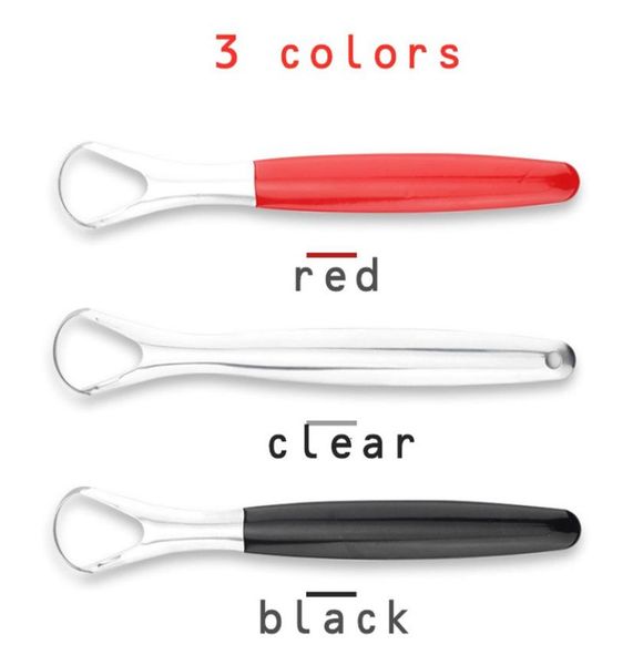 

new stainless steel tongue scraper tongue coating cleaning brush three color tongue scraping plate personal and household oral 8281606