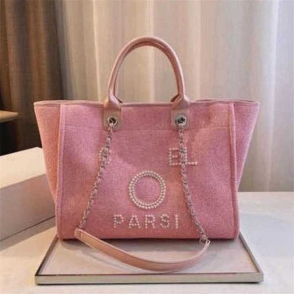 

luxury women's hand embroidered pearl beach bag big ladies small backpacks canvas chain backpack evening handbags proa 75% off usa outl