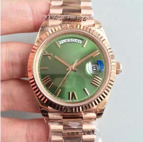

fashion wathces 228235 228238 228239 40mm asia 2813 men's mechanical watches silver gold stainless steel bracelet casual watches, Slivery;brown