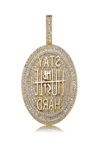 

out round shape diamond iced pendant necklace letter saty hard gold silver plated mens bling hip hop jewelry1172896