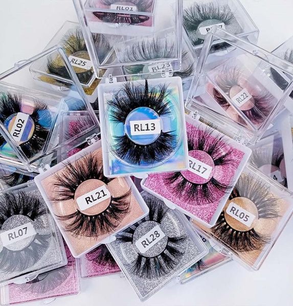 

handmade reusable curly mink false eyelashes 25mm natural long thick soft light 3d fake lashes extension makeup for eyes with crys8159030