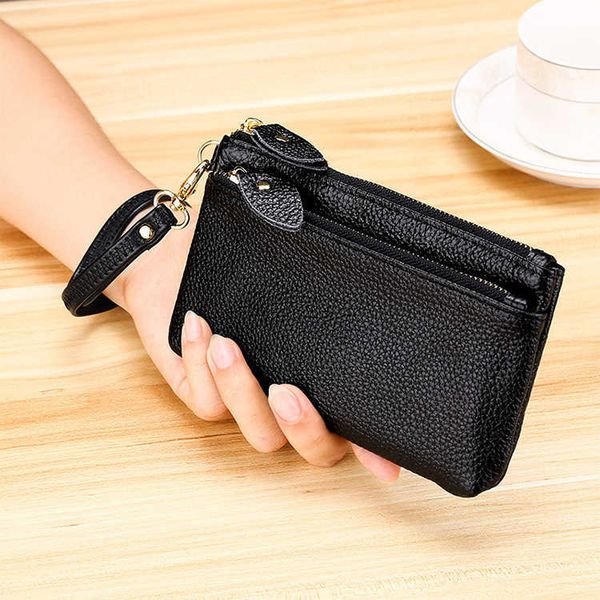 

wind autumn new leather zero wallet fashion handbag zipper women's wrist bag
