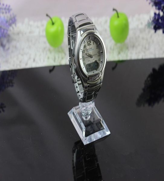 

whole 2016 c rings style transparent plastic wrist watch display holder rack store shop show stand 100pcs3000378, Black