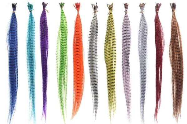 

55pcs synthetic straight multicolor feathers hairpiece wig hair extension beauty tool 2206062343399
