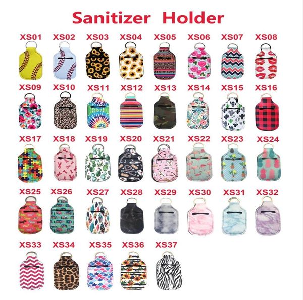 

neoprene hand sanitizer bottle holder 30ml lipstick holders lip cover handbag keychain pouch chapstick holder party favor m25452303477, Blue