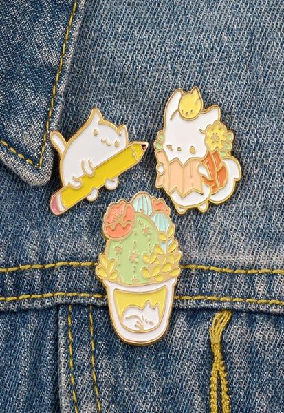 

colorful enamel brooches bee butterfly bear people pins denim clothes bag mini cartoon jewelry gift for friends4526315, Gray