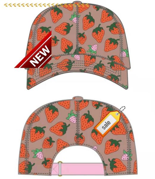 

1quality strawberry baseball caps man's cotton cactus classic letter ball caps summer women sun hats outdoor adjustable snapback cap gi, Silver