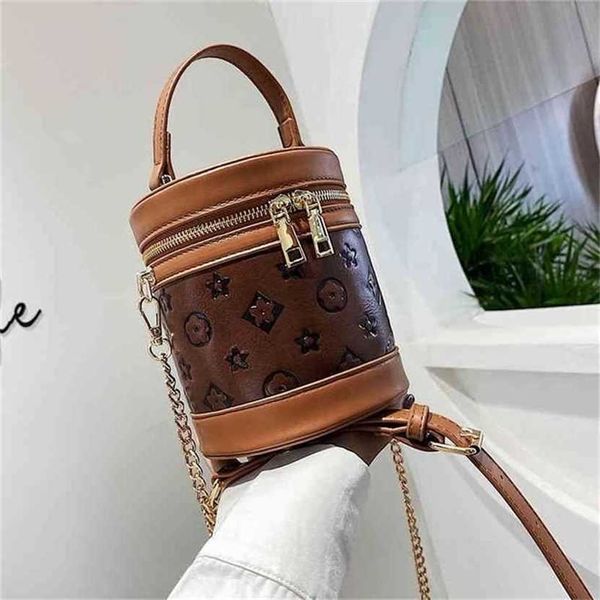 

designer bag handbag style 2023 women korean version cylinder red mini embossed