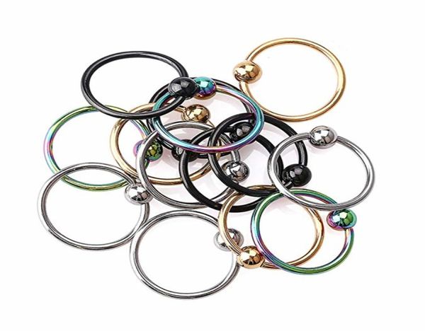 

captive bead ring earrings lip nose cartilage tragus hoop ear bar body jewelry ear piercing jewelry for women6723455, Silver